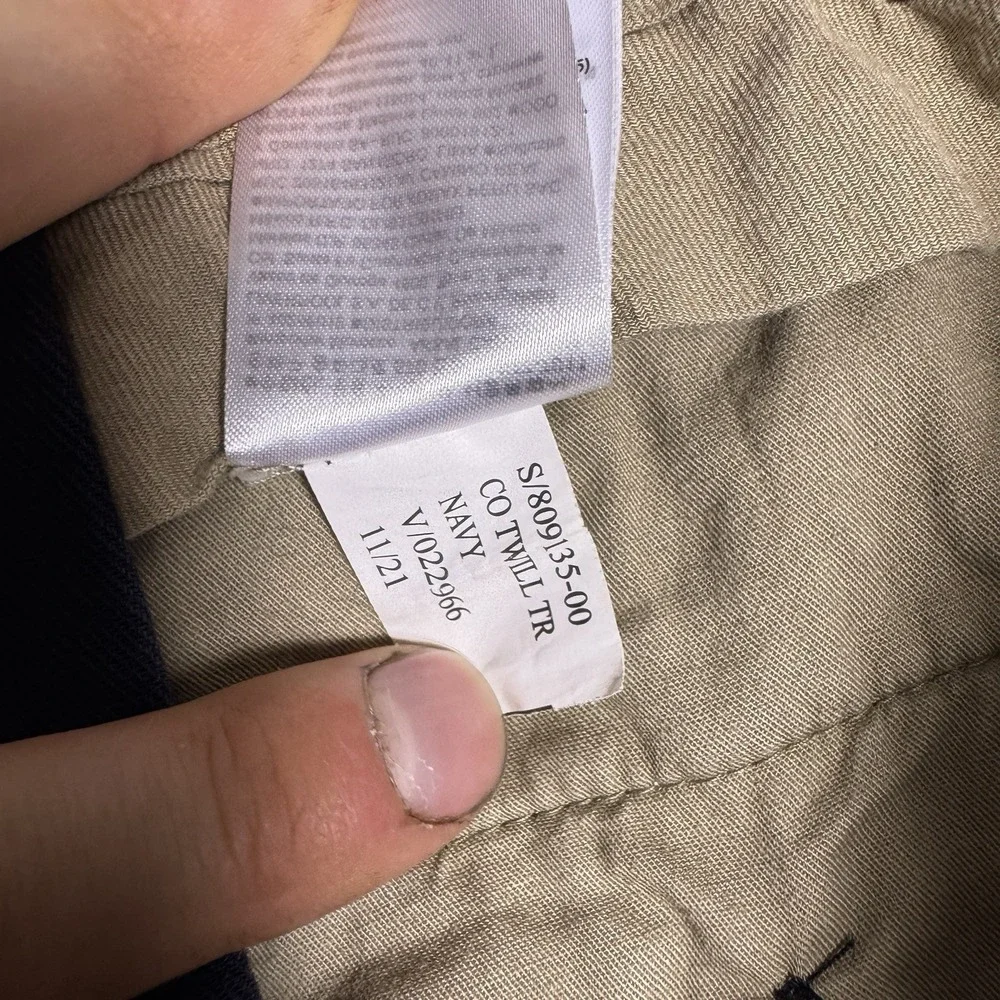 Banana Republic Pants Mens 34S Tailored Slim Olimpias Fabrics Indigo Trouser